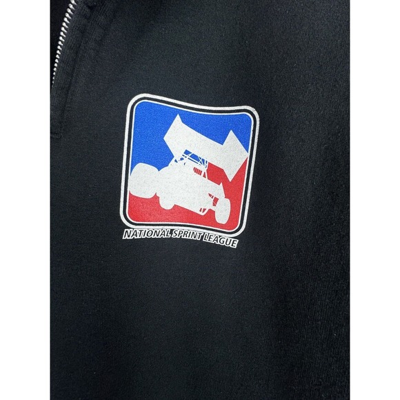 National Sprint League Racing Men’s Large Black Pullover 1/4 Zip Sweatshirt - Picture 4 of 5